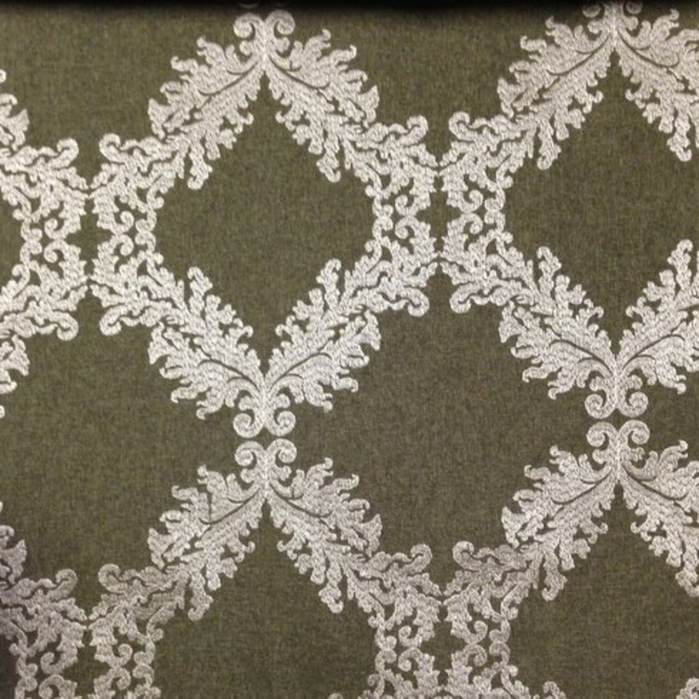 Murphy 5020 Olive by Europatex Designer Fabric Murphy 100% Polyester 6.7" H, 9.5" V 55.00 inches - Swanky Fabrics -