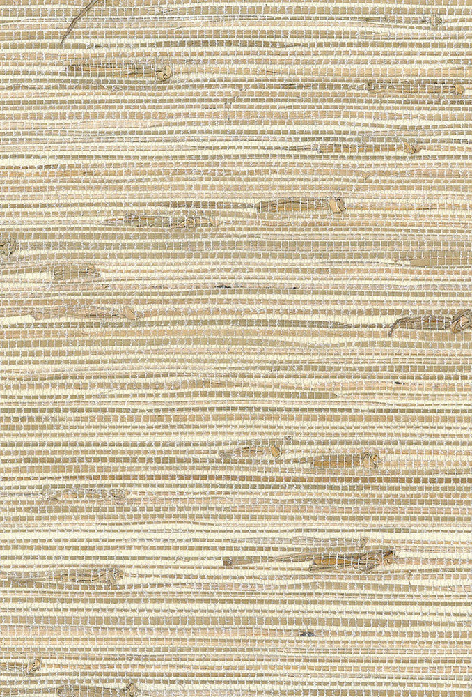 Triangle Grass Metallic Silver, Off White NA215 by Seabrook Designs Designer Wallpaper