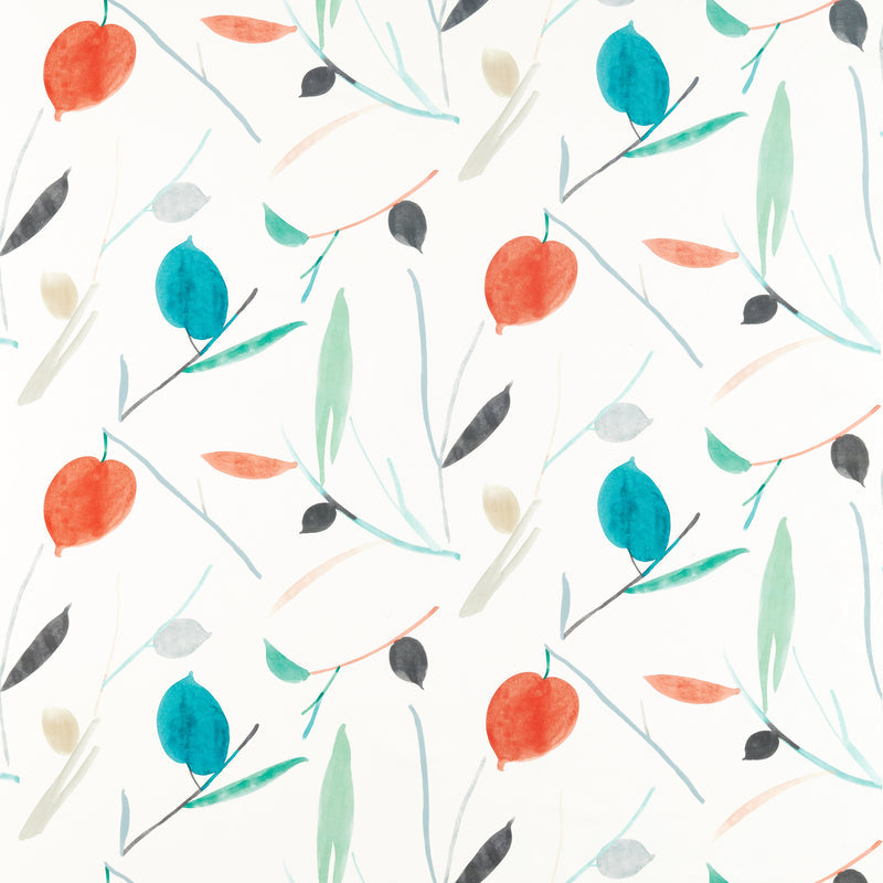Scion Fabric Oxalis - Pimento/Marine
