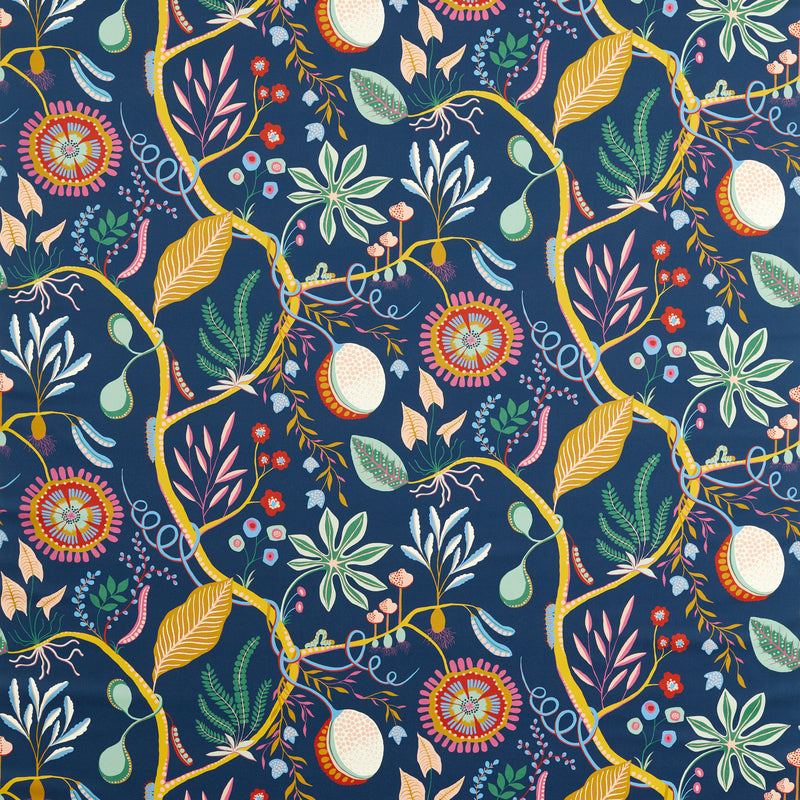 Scion Fabric Jackfruit And The Beanstalk - Midnight