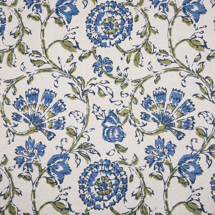 Natter 1 Olive by Stout Designer Fabric COMFORTABLE LIVING HAZE/NAVY 36%COT 30%POL 17%SVI 17%LIN INDIA Horizontal: 13.125 and Vertical: 15.750 54.5 in - Swanky Fabrics -
