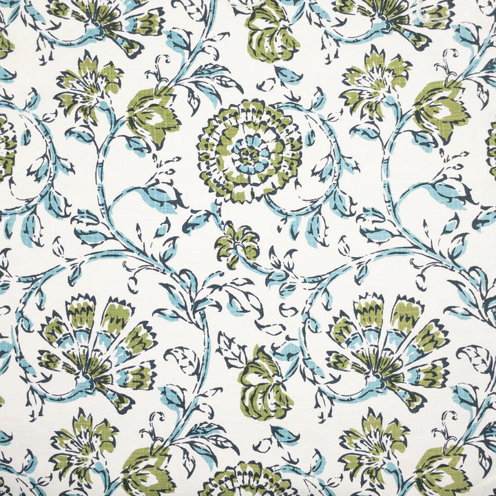 Natter 3 Seaglass by Stout Designer Fabric COMFORTABLE LIVING SPRING/MOSS 36%COT 30%POL 17%SVI 17%LIN INDIA Horizontal: 13.125 and Vertical: 15.750 54.5 in - Swanky Fabrics -