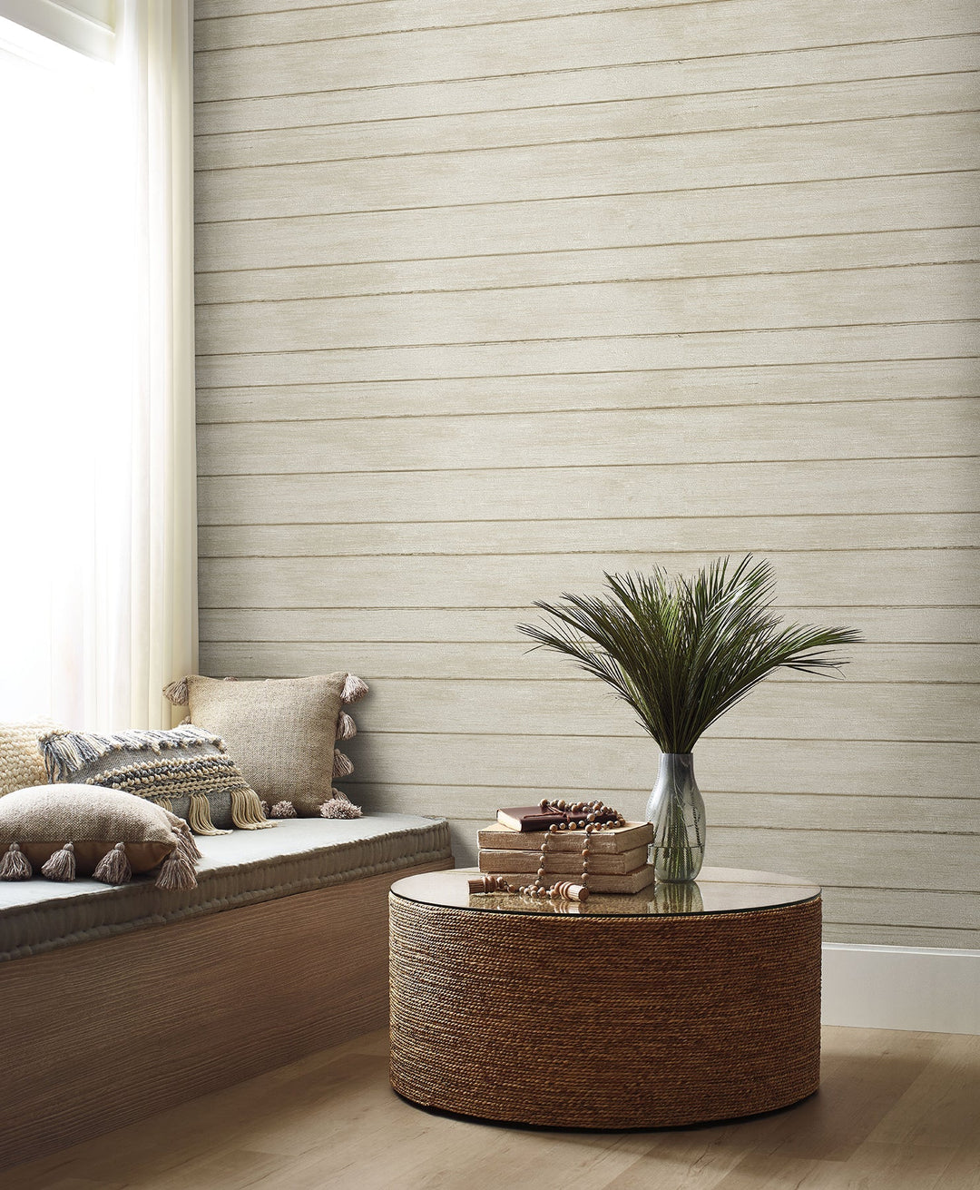 Broad Side Grey Wallpaper by York Wallcoverings Designer