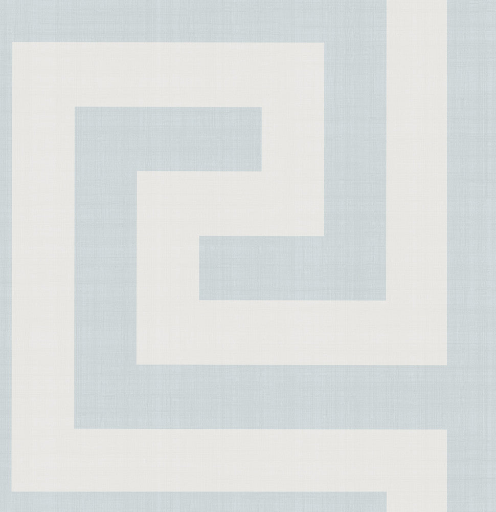 Vogue Baby Blue and Off-White NE50002 by Seabrook Designs Designer Wallpaper