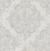 Seabrook Designs Wallpaper Atelier Gray, Metallic Gold, and Off-White NE50308