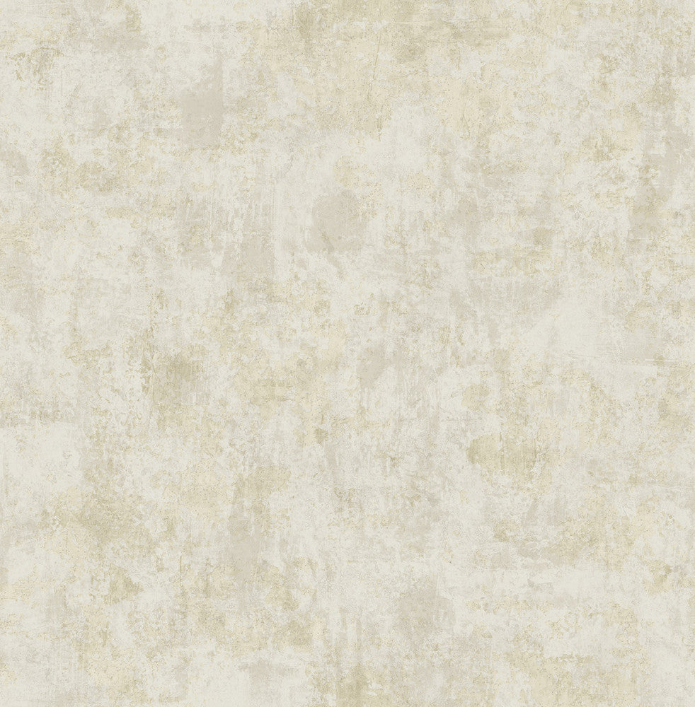 Atelier Stucco Metallic Gold and Off-White NE50405 by Seabrook Designs Designer Wallpaper