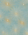 Seabrook Designs Wallpaper Catwalk Teal and Metallic Gold NE51004