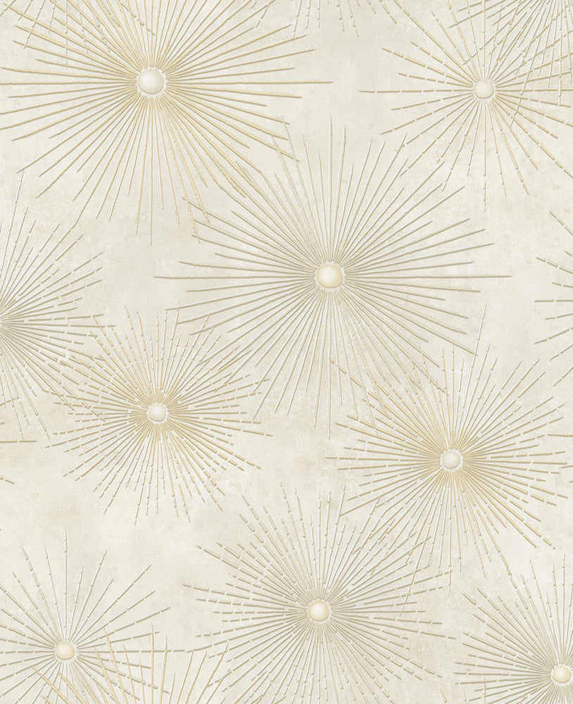 Catwalk Metallic Gold and Off-White NE51005 by Seabrook Designs Designer Wallpaper