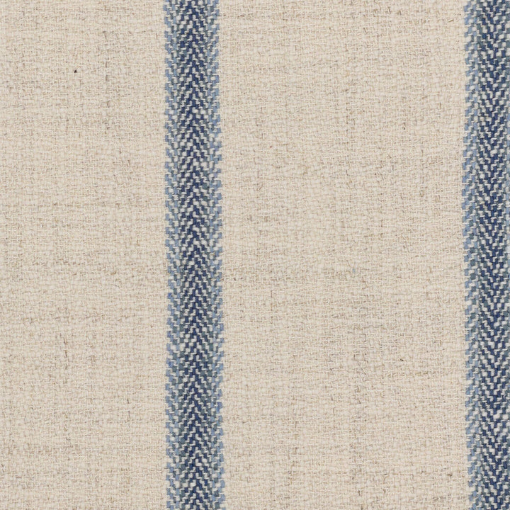 Nellie 1 Frenchblue by Stout Designer Fabric JUST STRIPES BLUE/SPRING 62%COT 28%SVI 9%LIN 1%POL USA FLAME RETARDANT-CA BULLETIN 117-SECTION E WYZENBEEK 50 000 DOUBLE RUB WEAR TEST (HEAVY DUTY) Horizontal: 0.000 and Vertical: 6.875 54 in - Swanky Fabrics -