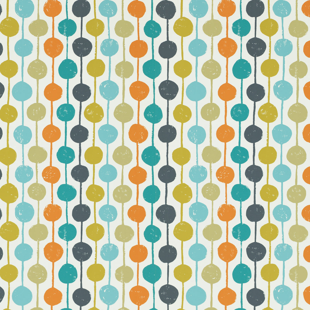 Scion Wallcovering Sulphur/Tangerine/Kingfisher