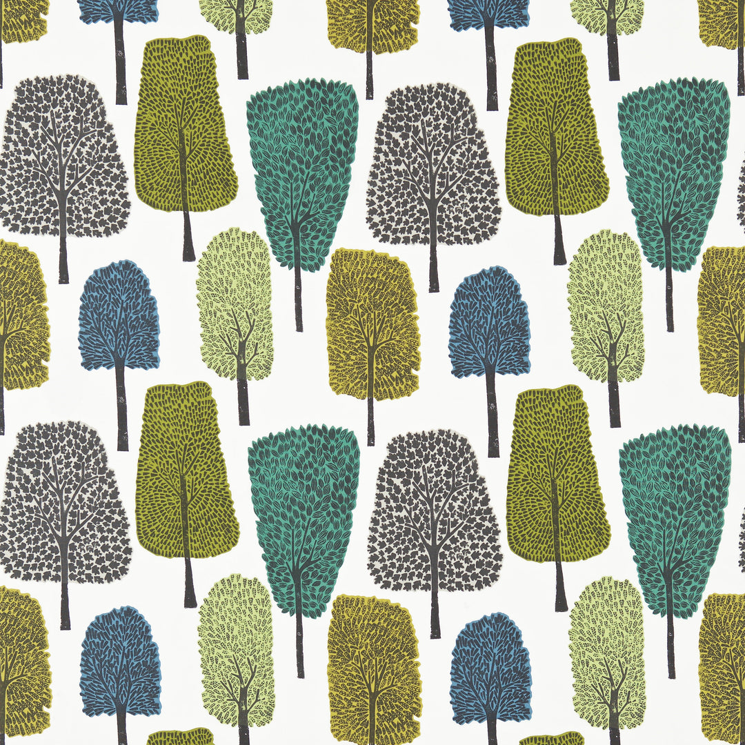 Scion Fabric Cedar - Slate/Apple/Ivy