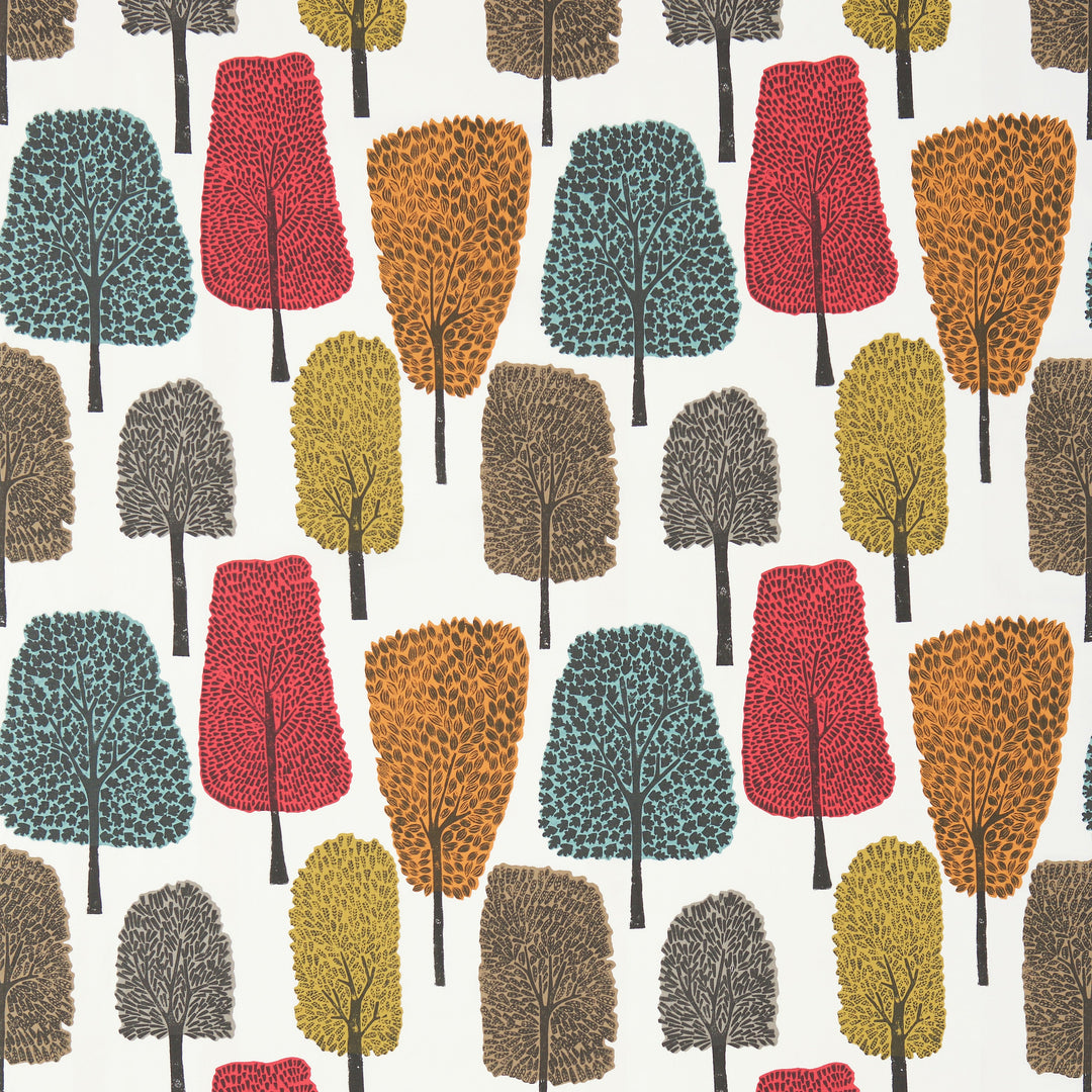 Scion Fabric Cedar - Tangerine/Sulphur/Chilli