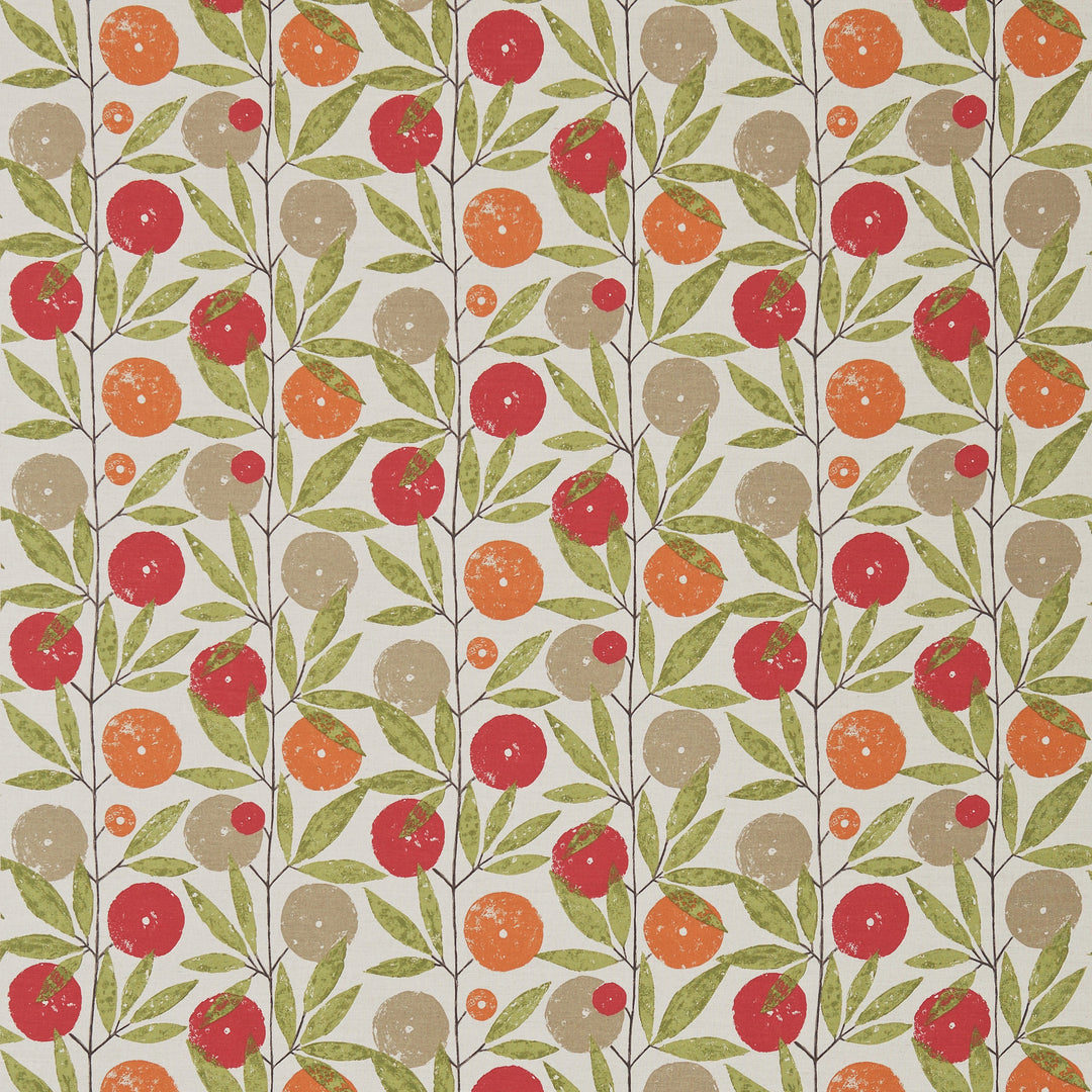 Scion Fabric Blomma - Tangerine/Chilli/Citrus