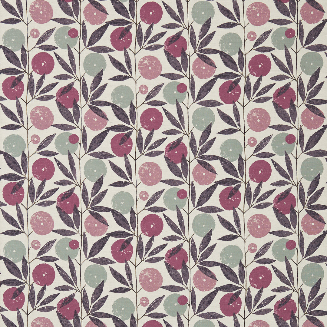 Scion Fabric Blomma - Heather/Damson/Stone