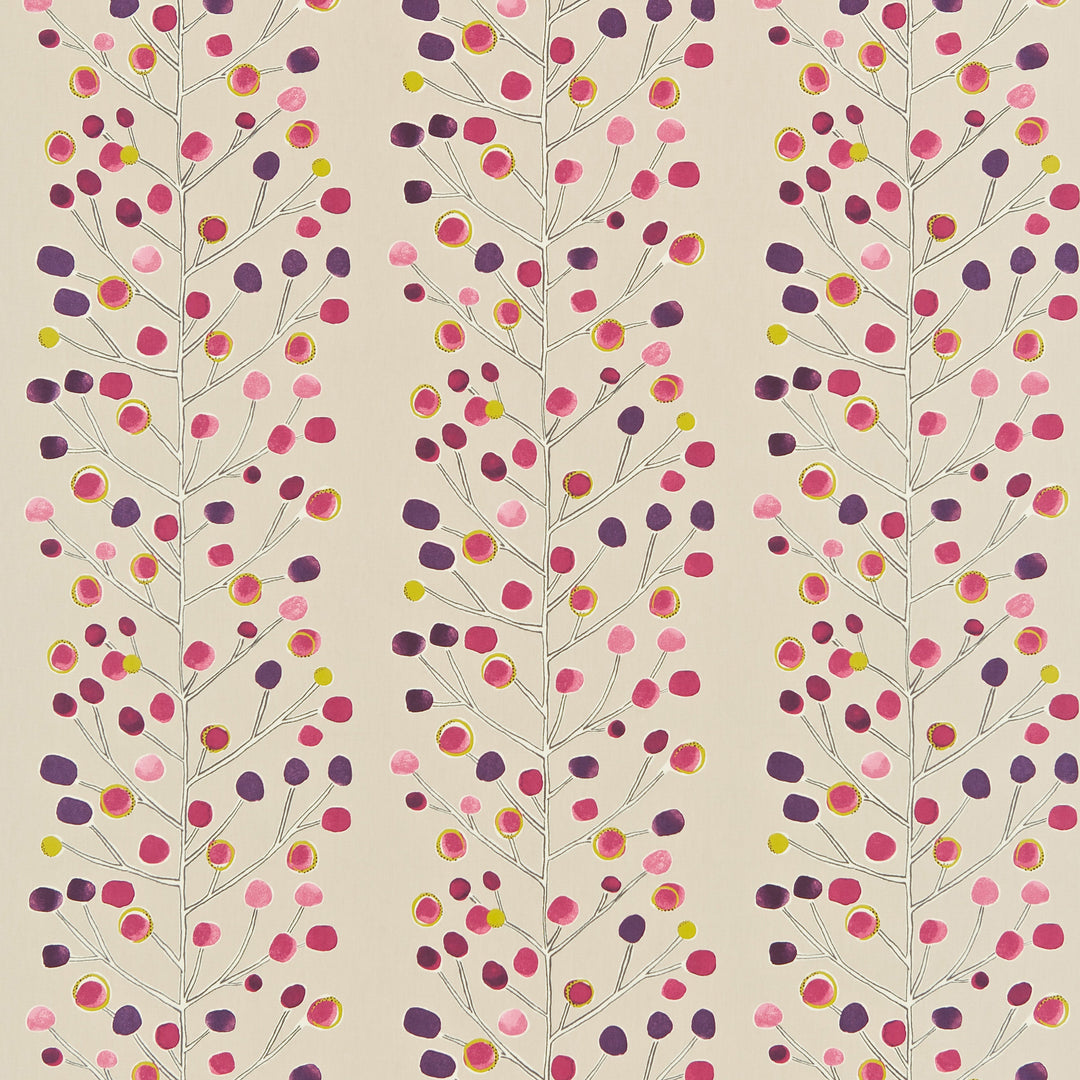 Scion Fabric Berry Tree - Mint/Plum/Berry