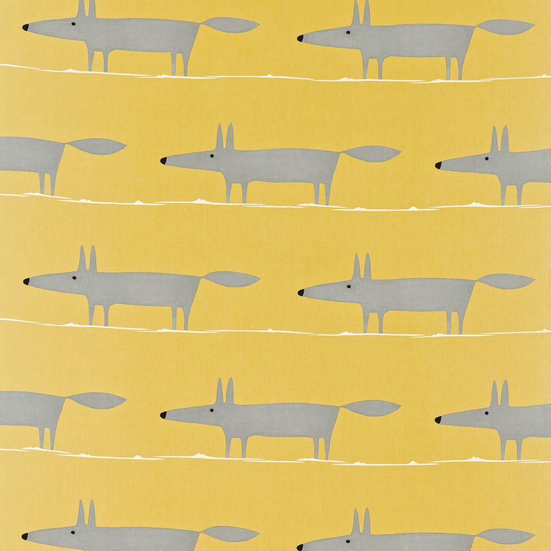 Scion Fabric Mr Fox - Sunflower/Gull/Chalk