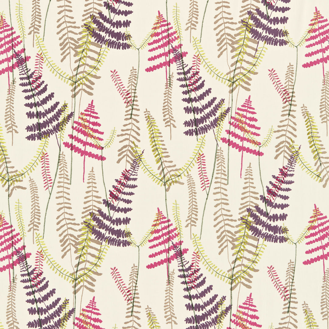 Scion Fabric Athyrium - Plum/Fuchsia