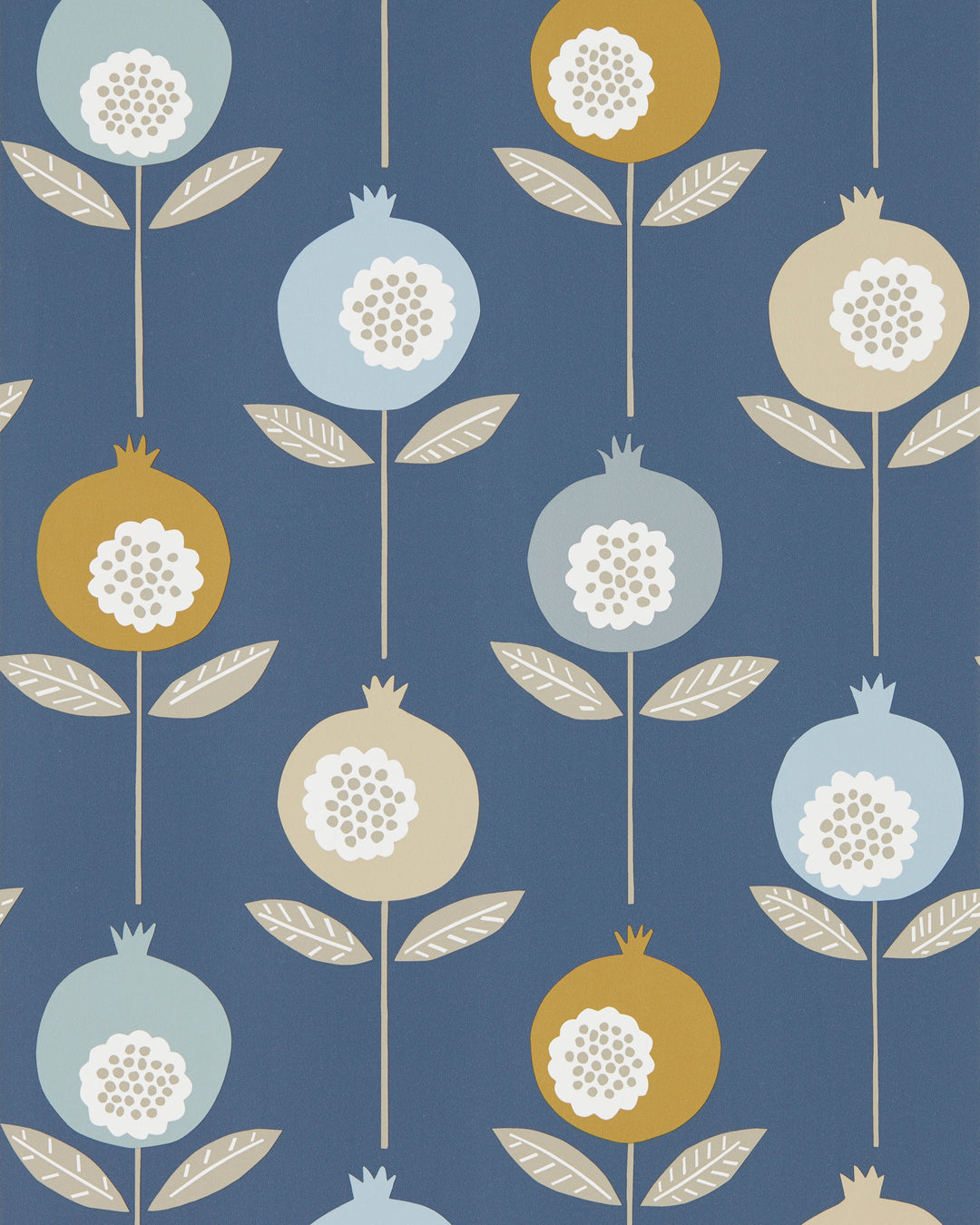 Scion Wallcovering Sky/Cinnamon/Ink