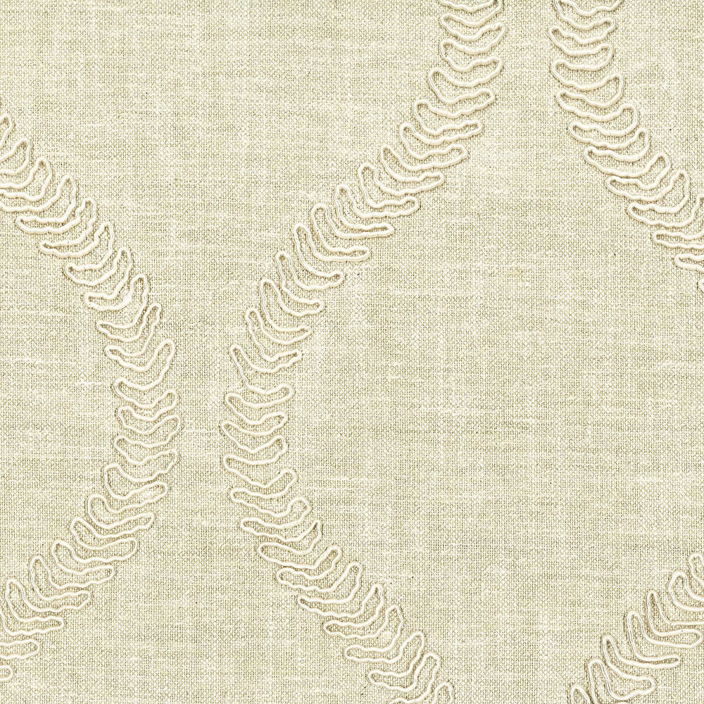 Noah 1 Desert by Stout Designer Fabric Color My Window Natural/Toast 70% Cotton 25% Polyester 5% Linen Viscose Embroidery INDIA WYZENBEEK 50 000 DOUBLE RUB WEAR TEST (HEAVY DUTY) Horizontal: 6 and Vertical: 7.5 51 in - Swanky Fabrics -