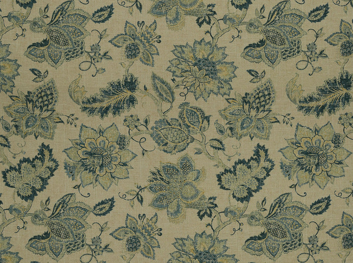 Noblesse Classic Navy Des 555 by Covington Designer Fabric 55% LINEN/45% VISCOSE KOR Horizontal: 27 and Vertical: 24.75 54 - Swanky Fabrics -
