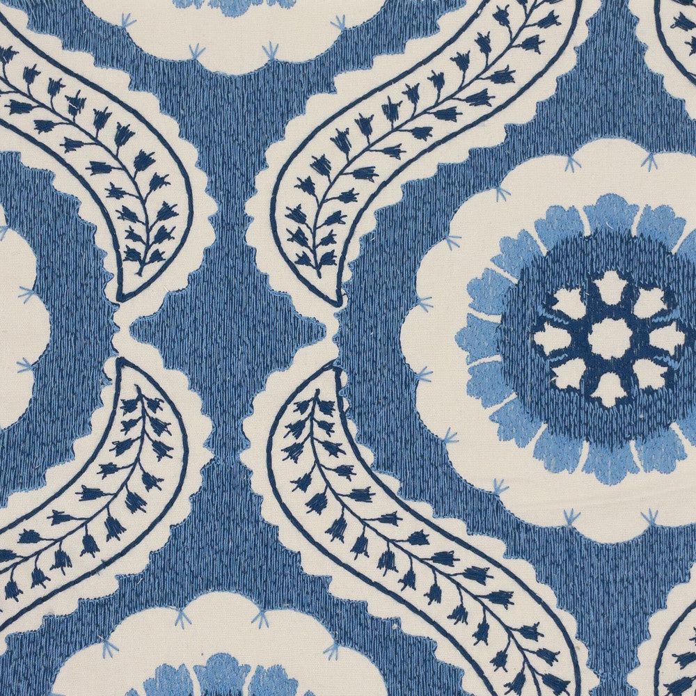 Nora 1 Bluebird by Stout Fabric Stout Fabric Nora 1 BluebirdFabric COMFORTABLE LIVING HAZE/NAVY 100%COT %PEMB INDIA </p><p>Repeat: H: 12.750, V: 14.875 50.5 in - Fabric Carolina -