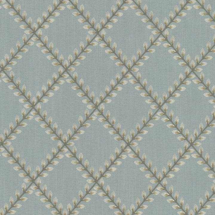 Norling 2 Glacier by Stout Designer Fabric RAINBOW LIBRARY VAPOR/SEAGLASS 100%POL INDIA Horizontal: 5.375 and Vertical: 6.125 55 in - Swanky Fabrics -