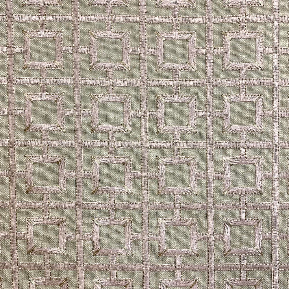 Notri Tea Rose by Magnolia Designer Fabric - 70% Poly, 30% Lin, Emb 82% Vis, 18% Poly India 72500 Horizontal: 2.25 and Vertical: 2 52 - Swanky Fabrics -