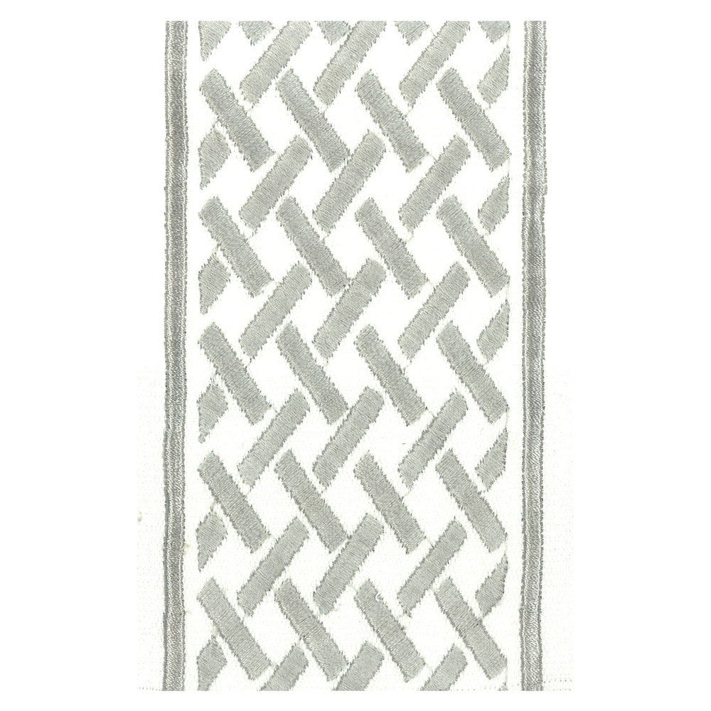 Nova 4 Silver by Stout Designer Trim ILLUMINATION TRIM 100%COT 100%SVT INDIA Horizontal: 1 and Vertical: 0 4 in - Swanky Fabrics -