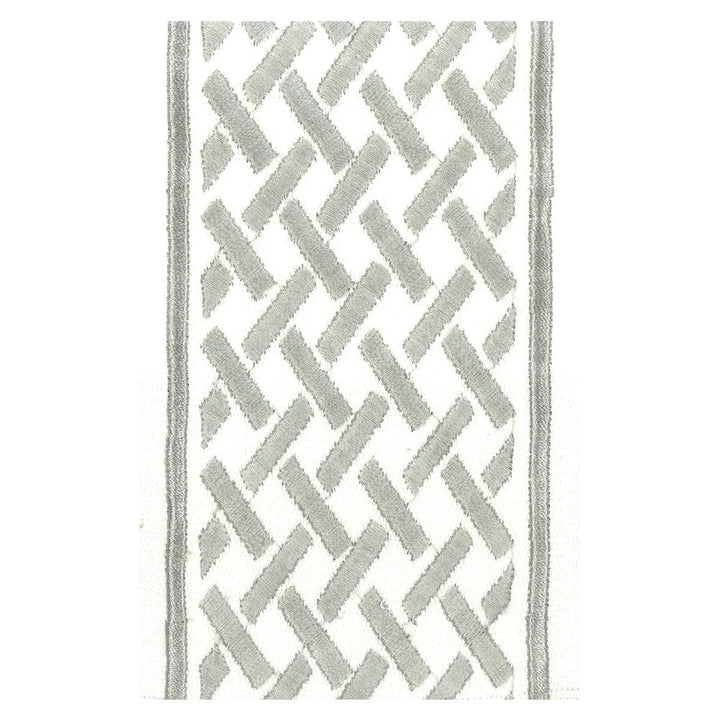 Nova 4 Silver by Stout Designer Trim Illumination Trim 100% Cotton 100% SVT INDIA Horizontal: 1 and Vertical: 0 4 in - Swanky Fabrics -