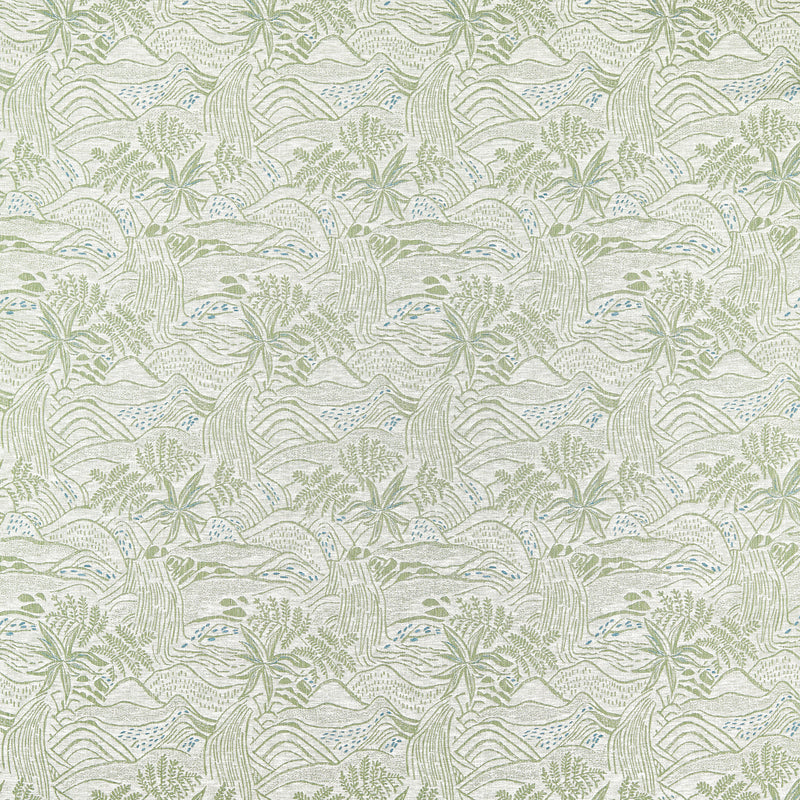 Scion Fabric Falling Foss - Seaglas