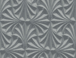 Candice Olson Wallpaper Sculpted Charcoal Fans