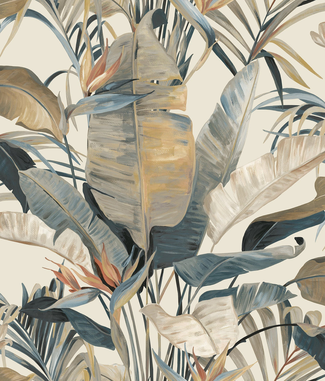 Tropical Plush Neutral Cabana Wallpaper by Candice Olson Designer