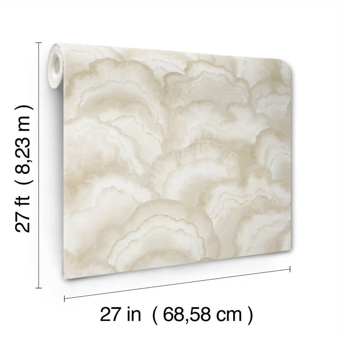 Abalone Sand Fans Wallpaper by Candice Olson Designer