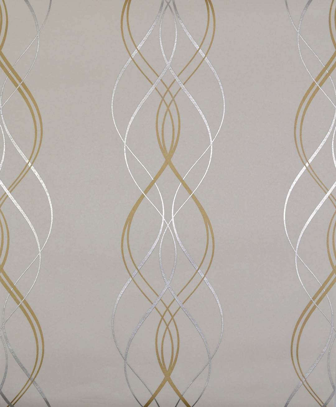Aurora Gold & Pearl Wallpaper by Antonina Vella Designer