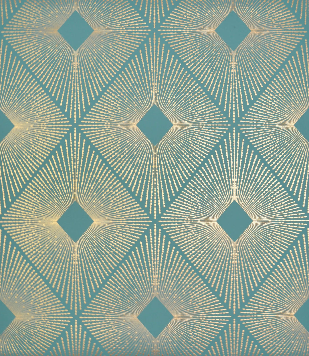 Harlowe Teal & Gold Wallpaper by Antonina Vella Designer