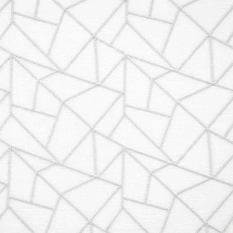Olympus # 501 Zinc by Maxwell Designer Fabric Sheer Paths 100% POLYESTER TURKEY V-7" H-8.25" 118" EMB. WIDTH 107" - Swanky Fabrics -