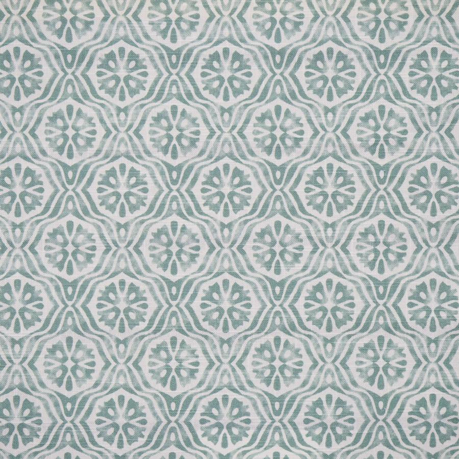 Orvieto # 314 Seaglass by Maxwell Designer Fabric Color Theory-Vol.Viii Rosemary 100% COTTON SPAIN V-3.8" H-3.7" 55" - Swanky Fabrics -