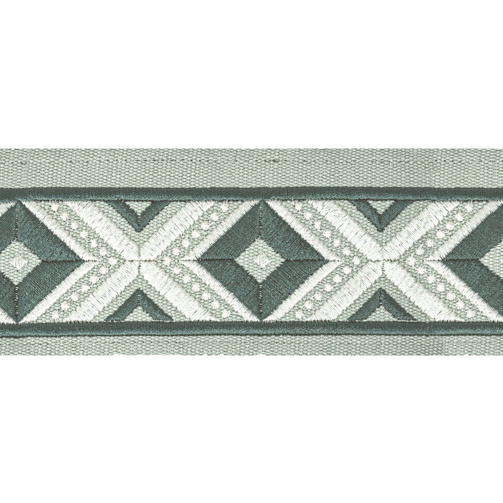 Oakdale Tape 1 Seaglass by Stout Trim Stout Trim Oakdale Tape 1 SeaglassTrim STITCHED UP TRIM INDIA </p><p>Repeat: H: 2.500, V: 3.000 2.5 in - Fabric Carolina -