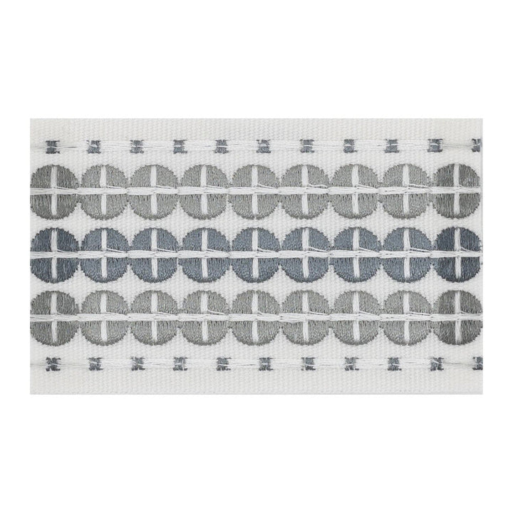 Oberlin Tape 5 Pewter by Stout Trim Stout Trim Oberlin Tape 5 PewterTrim SMALL WONDERS TRIM 100%POL CHINA </p><p>Repeat: H: 0.375, V: 0.000 2.38 in - Fabric Carolina -