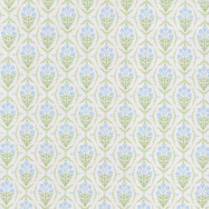 Odell Blue Green by Norbar Designer Fabric ROMANCE 100% COTTON INDIA 4 3/8"V 4 1/2"H 55" - Swanky Fabrics -