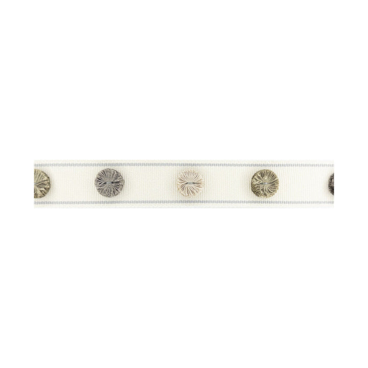 Odessa Tape 2 Mushroom by Stout Trim Stout Trim Odessa Tape 2 MushroomTrim NEW TRADITIONS TRIM 94%SVI 6%POL CHINA </p><p>Repeat: H: 5.500, V: 0.000 1.25 in - Fabric Carolina -