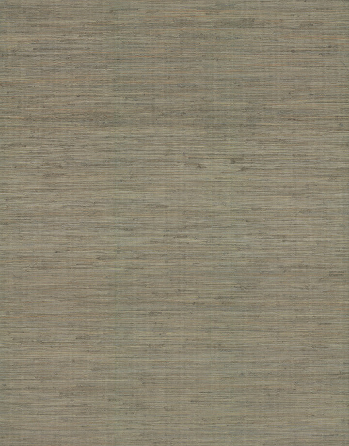 Threaded Jute Green Wallpaper by Ronald Redding Designer Traveler Covers about 72 square feet 36-in by 24-ft long roll Unpasted 0 - Swanky Fabrics -