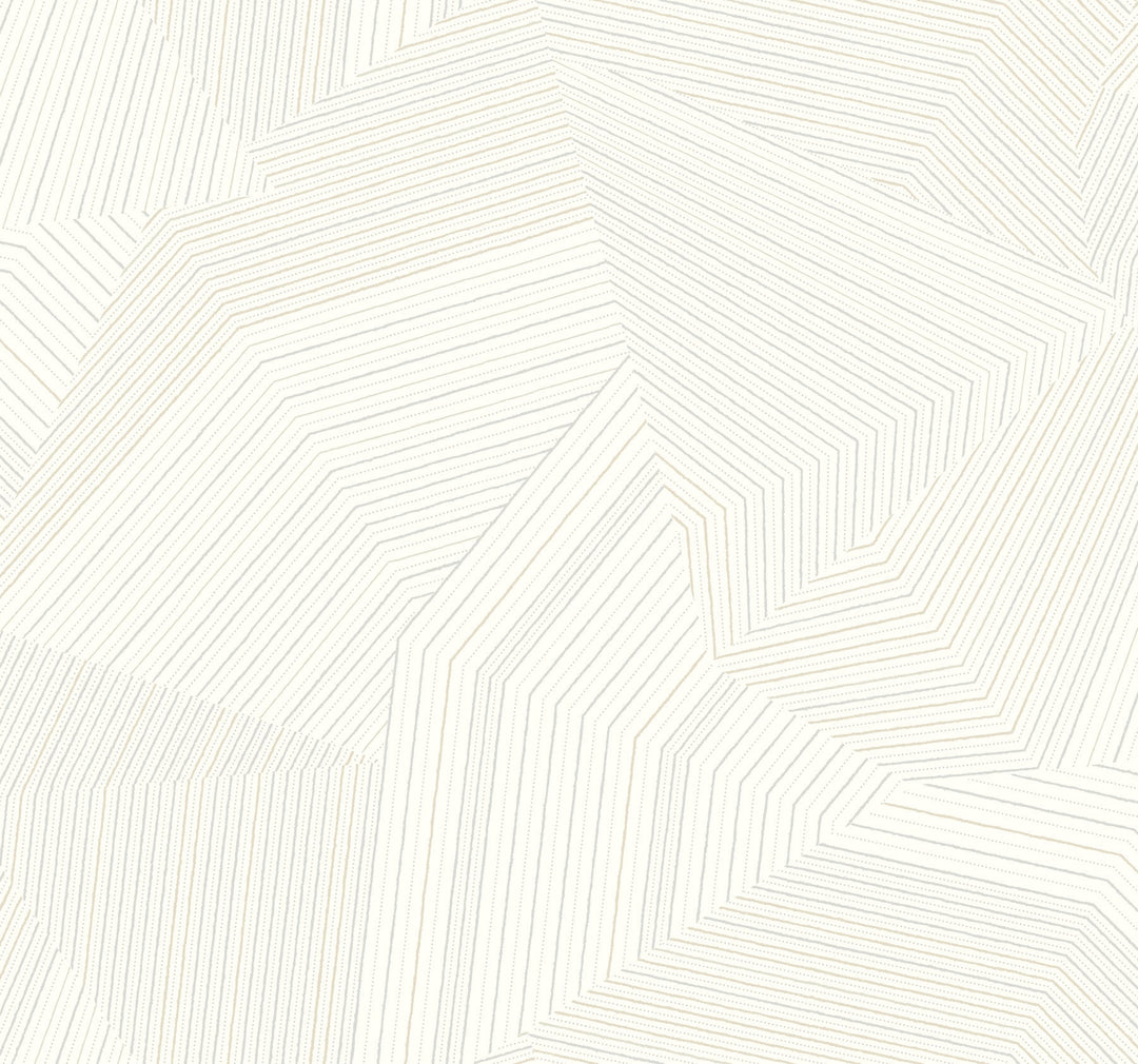 Dotted Maze White Wallpaper by York Wallcoverings Designer