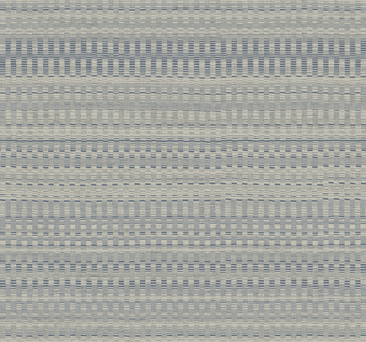 Tapestry Stitch Navy Wallpaper by York Wallcoverings Designer New Origins Covers about 60.8 square feet 27-in by 27-ft long roll Unpasted 25.25 - Swanky Fabrics -