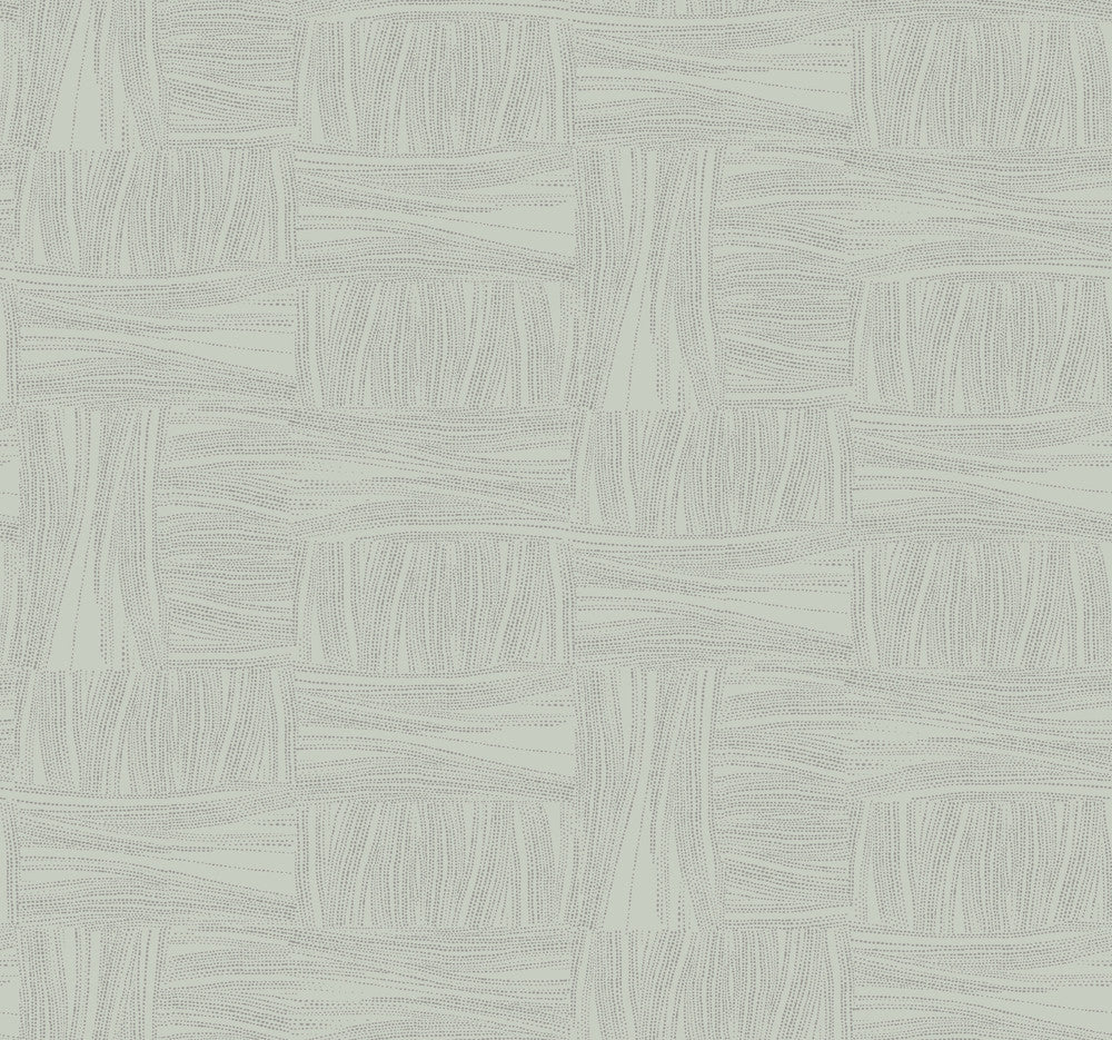Wicker Dot Sage Wallpaper by York Wallcoverings Designer New Origins Covers about 60.8 square feet 27-in by 27-ft long roll Unpasted 25.25 - Swanky Fabrics -