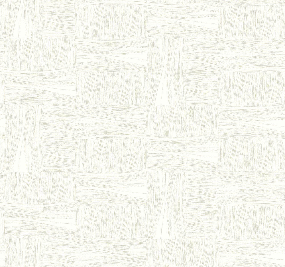 Wicker Dot Ivory Wallpaper by York Wallcoverings Designer New Origins Covers about 60.8 square feet 27-in by 27-ft long roll Unpasted 25.25 - Swanky Fabrics -