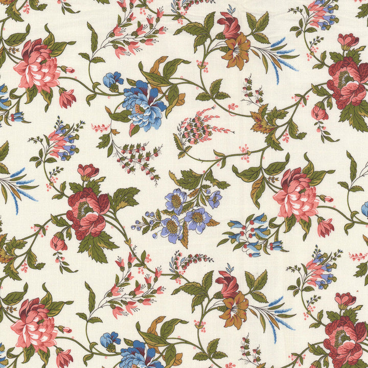 Okeefe 1 Poppy by Stout Designer Fabric RAINBOW LIBRARY GINGER/POPPY 100%COT SPAIN Horizontal: 13.500 and Vertical: 13.500 54 in - Swanky Fabrics -