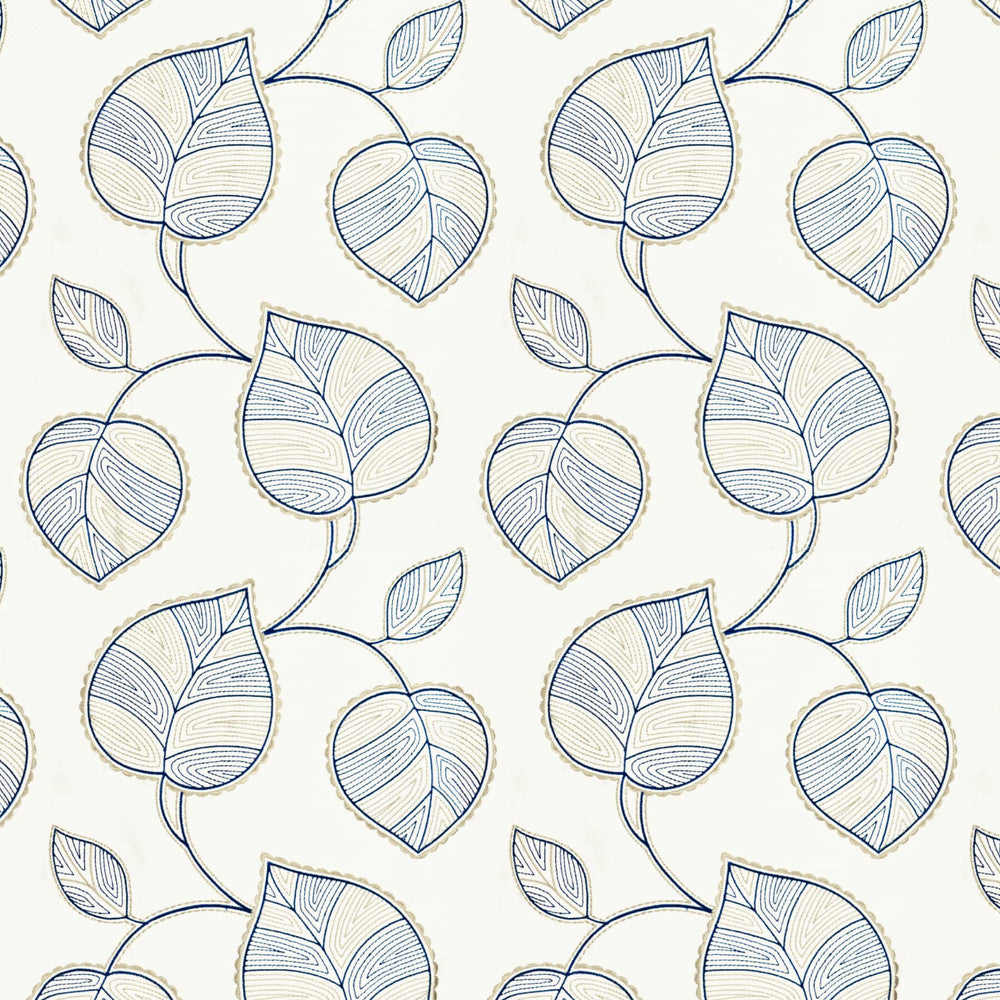 Ovation 3 Denim by Stout Designer Fabric COLOR MY WINDOW BLUE/NAVY 80%SVI 20%POL %BEMB INDIA Horizontal: 12.75 and Vertical: 15.25 51 in - Swanky Fabrics -