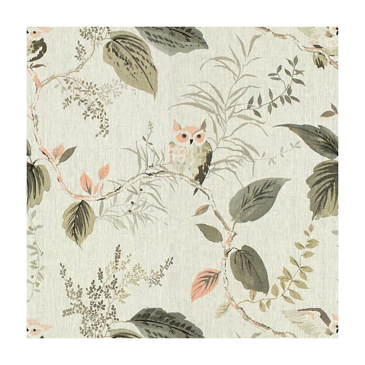 Owlish Blush by Kravet Design Designer Fabric KATE SPADE CURIOSITIES LINEN - 100% China MEDIUM Horizontal: 27 and Vertical: 27 54 - Swanky Fabrics -