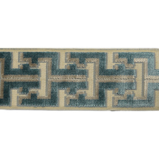 Oslo - Atlantic by Europatex Designer Fabric Oslo 58% Rayon / 31% Polyester / 11% Linen China See Sample Horizontal: N/A and Vertical: N/A 3.50 inches  - Swanky Fabrics -